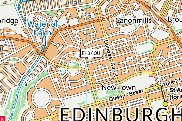 EH3 6QU map - OS VectorMap District (Ordnance Survey)