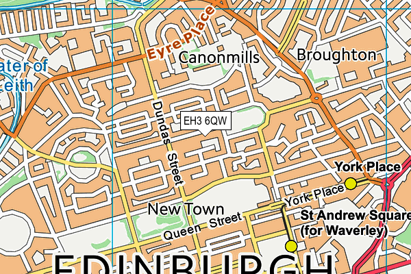 EH3 6QW map - OS VectorMap District (Ordnance Survey)