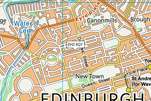 EH3 6QY map - OS VectorMap District (Ordnance Survey)