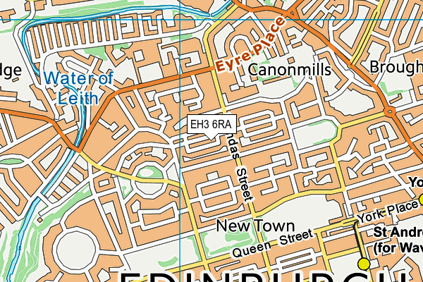 EH3 6RA map - OS VectorMap District (Ordnance Survey)