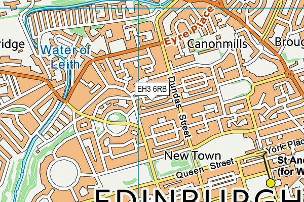 EH3 6RB map - OS VectorMap District (Ordnance Survey)