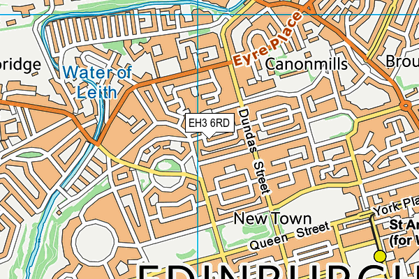 EH3 6RD map - OS VectorMap District (Ordnance Survey)