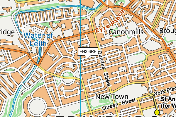 EH3 6RF map - OS VectorMap District (Ordnance Survey)