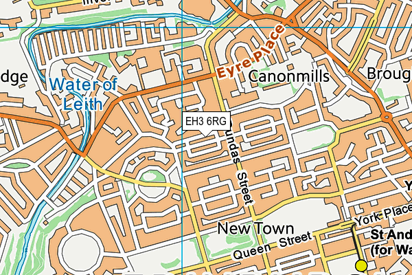 EH3 6RG map - OS VectorMap District (Ordnance Survey)