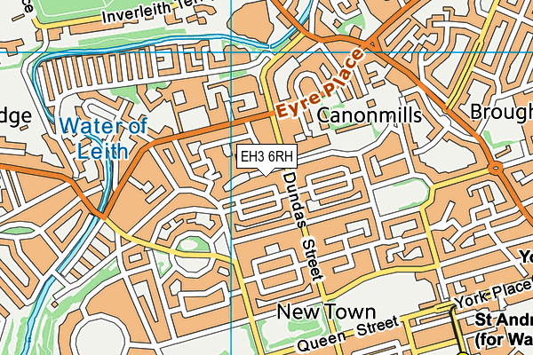 EH3 6RH map - OS VectorMap District (Ordnance Survey)