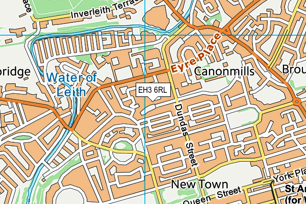 EH3 6RL map - OS VectorMap District (Ordnance Survey)