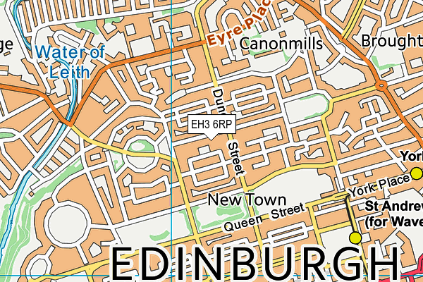 EH3 6RP map - OS VectorMap District (Ordnance Survey)