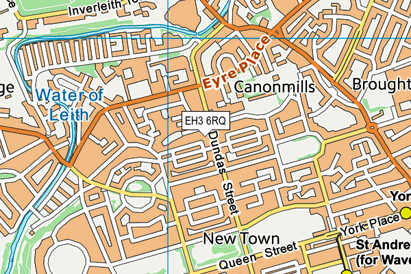 EH3 6RQ map - OS VectorMap District (Ordnance Survey)