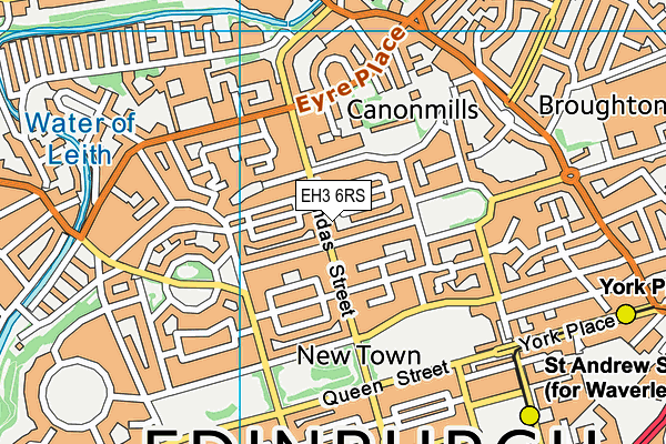 EH3 6RS map - OS VectorMap District (Ordnance Survey)