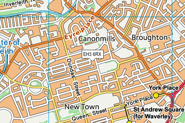 EH3 6RX map - OS VectorMap District (Ordnance Survey)