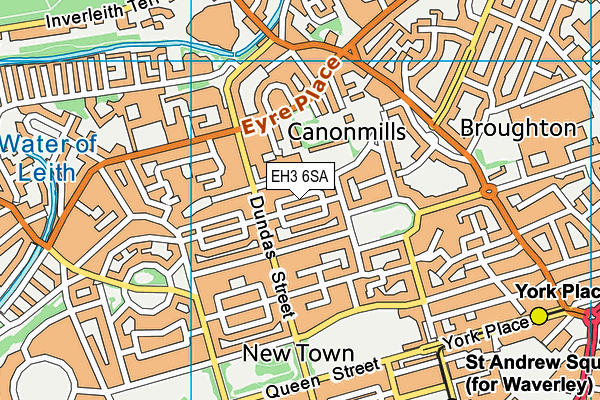 EH3 6SA map - OS VectorMap District (Ordnance Survey)