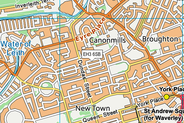 EH3 6SB map - OS VectorMap District (Ordnance Survey)