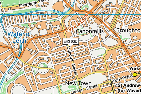 EH3 6SD map - OS VectorMap District (Ordnance Survey)