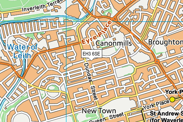 EH3 6SE map - OS VectorMap District (Ordnance Survey)