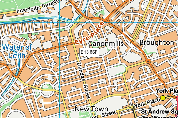 EH3 6SF map - OS VectorMap District (Ordnance Survey)