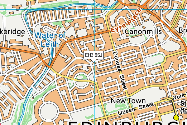 EH3 6SJ map - OS VectorMap District (Ordnance Survey)