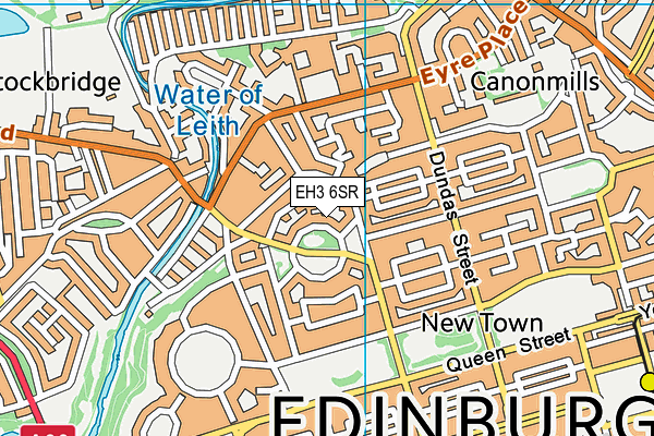 EH3 6SR map - OS VectorMap District (Ordnance Survey)