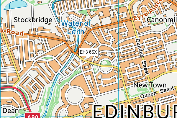 EH3 6SX map - OS VectorMap District (Ordnance Survey)