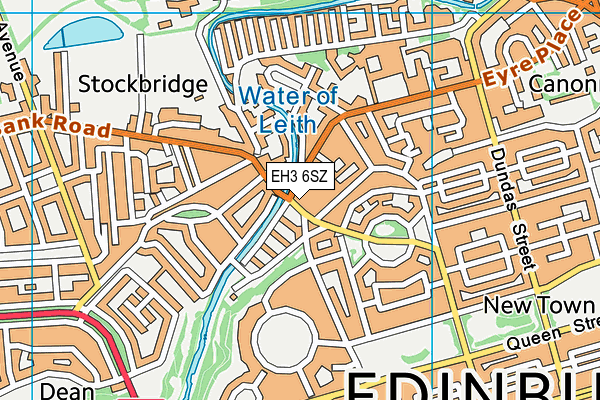 EH3 6SZ map - OS VectorMap District (Ordnance Survey)