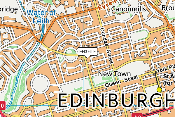 EH3 6TF map - OS VectorMap District (Ordnance Survey)