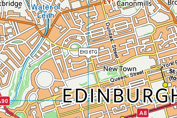 EH3 6TG map - OS VectorMap District (Ordnance Survey)