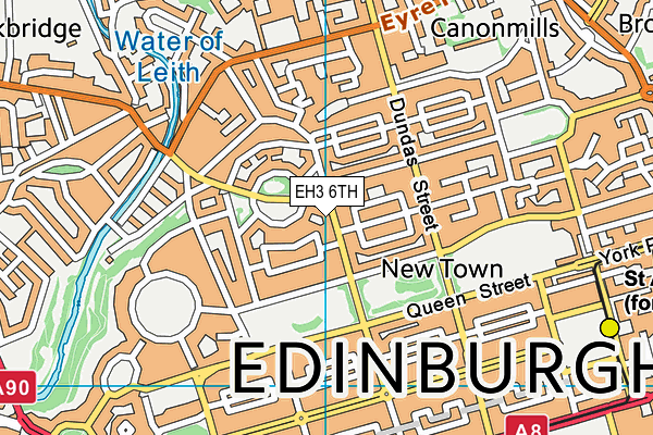 EH3 6TH map - OS VectorMap District (Ordnance Survey)