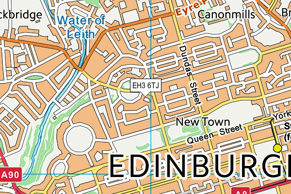 EH3 6TJ map - OS VectorMap District (Ordnance Survey)