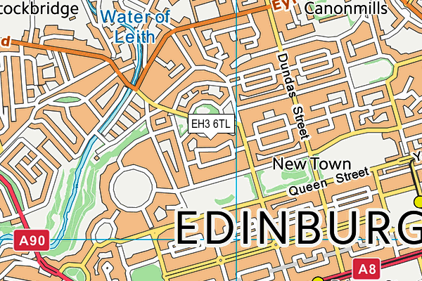 EH3 6TL map - OS VectorMap District (Ordnance Survey)