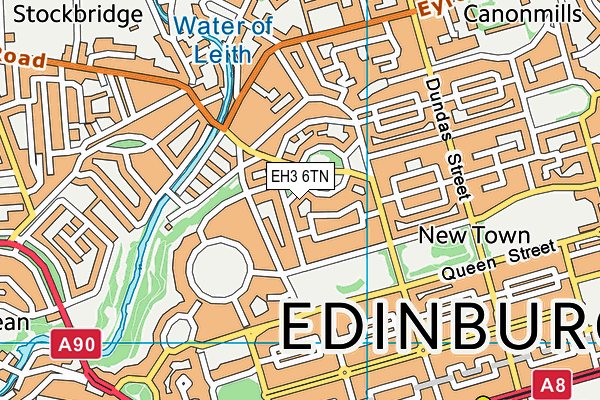 EH3 6TN map - OS VectorMap District (Ordnance Survey)