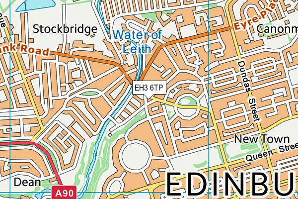 EH3 6TP map - OS VectorMap District (Ordnance Survey)