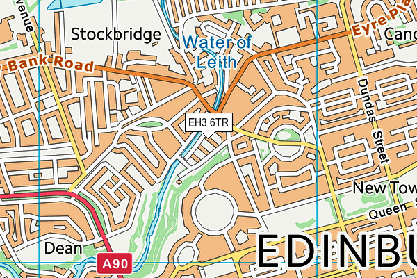 EH3 6TR map - OS VectorMap District (Ordnance Survey)