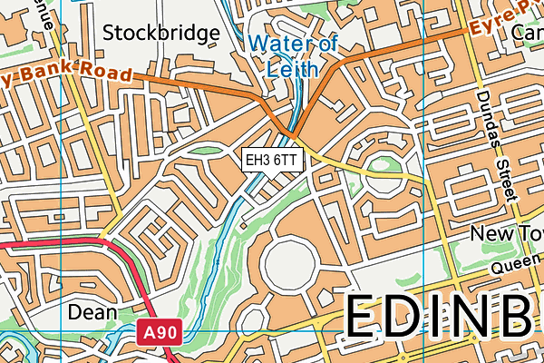 EH3 6TT map - OS VectorMap District (Ordnance Survey)