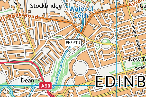 EH3 6TU map - OS VectorMap District (Ordnance Survey)