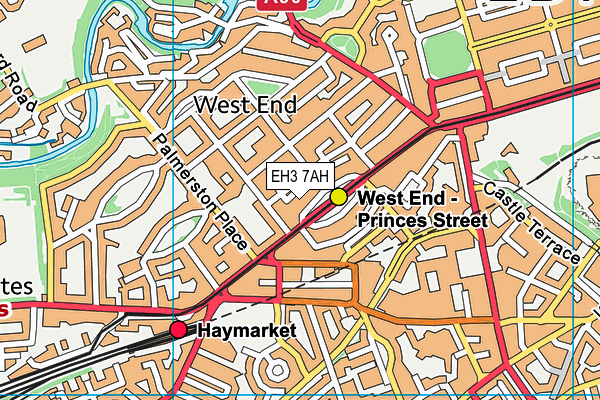 EH3 7AH map - OS VectorMap District (Ordnance Survey)