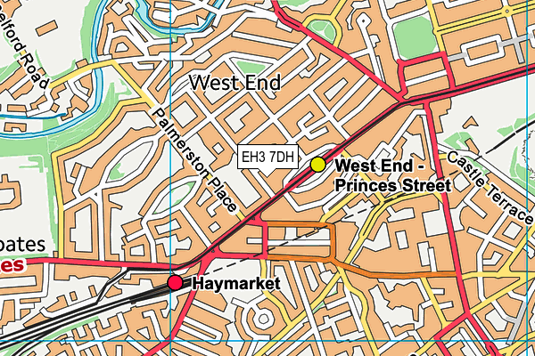 EH3 7DH map - OS VectorMap District (Ordnance Survey)