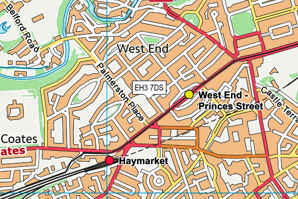 EH3 7DS map - OS VectorMap District (Ordnance Survey)