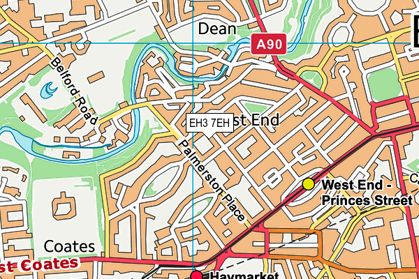 EH3 7EH map - OS VectorMap District (Ordnance Survey)