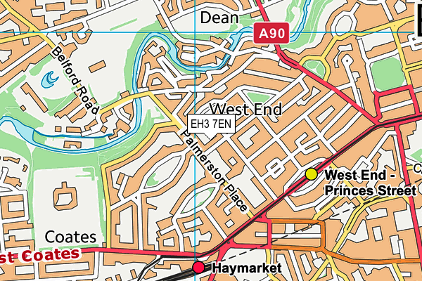 EH3 7EN map - OS VectorMap District (Ordnance Survey)