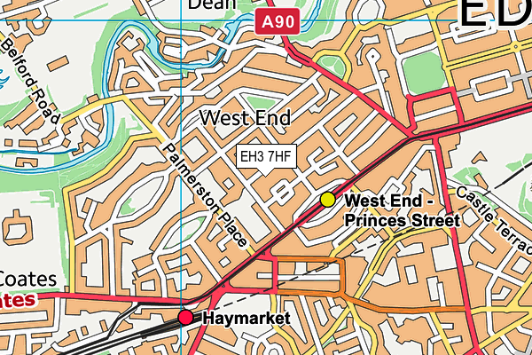 EH3 7HF map - OS VectorMap District (Ordnance Survey)