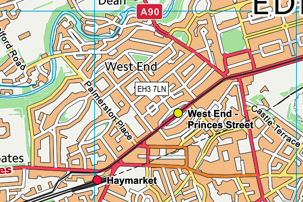 EH3 7LN map - OS VectorMap District (Ordnance Survey)