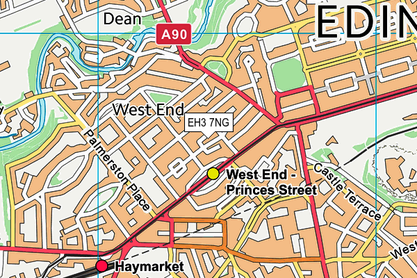 EH3 7NG map - OS VectorMap District (Ordnance Survey)