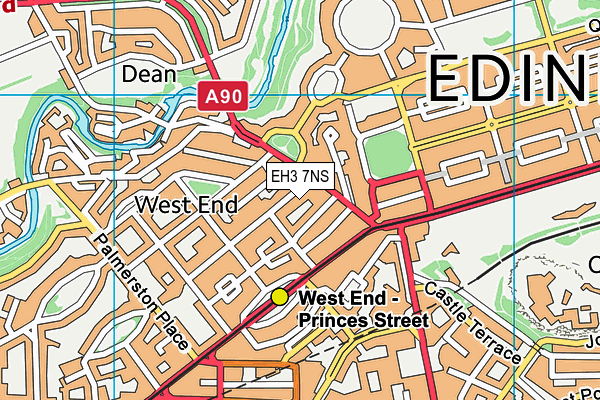 EH3 7NS map - OS VectorMap District (Ordnance Survey)