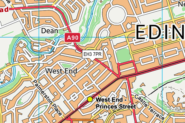 EH3 7PR map - OS VectorMap District (Ordnance Survey)