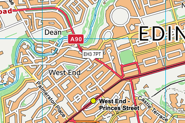 EH3 7PT map - OS VectorMap District (Ordnance Survey)