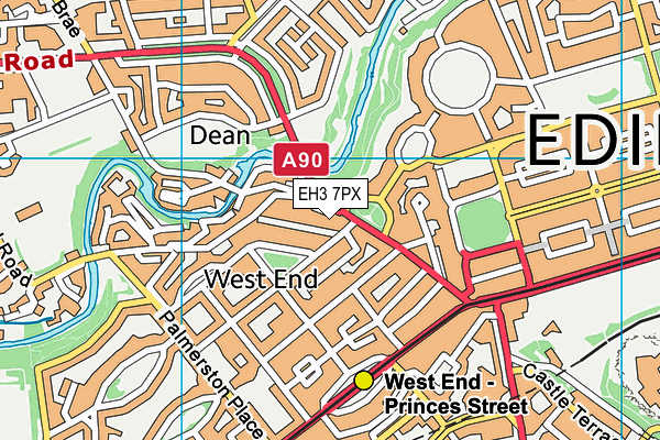 EH3 7PX map - OS VectorMap District (Ordnance Survey)