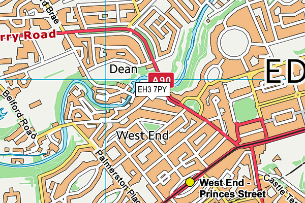 EH3 7PY map - OS VectorMap District (Ordnance Survey)