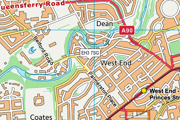 EH3 7SG map - OS VectorMap District (Ordnance Survey)