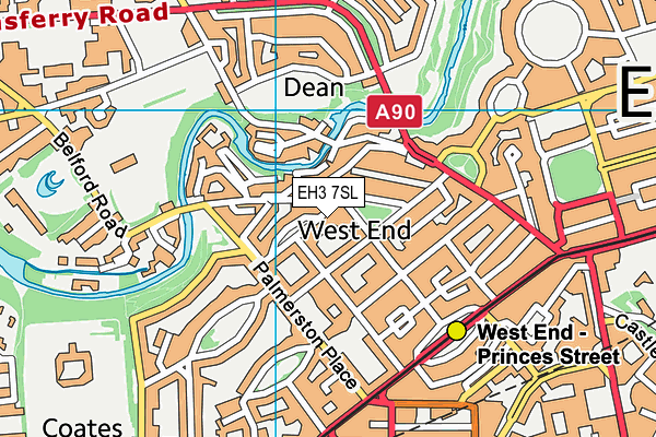 EH3 7SL map - OS VectorMap District (Ordnance Survey)