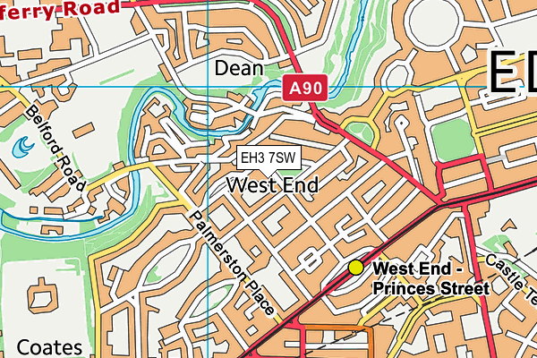 EH3 7SW map - OS VectorMap District (Ordnance Survey)