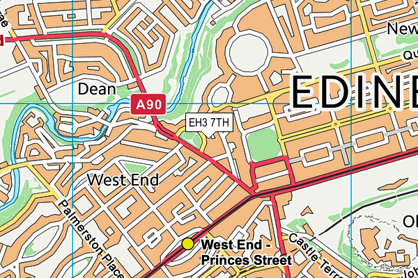 EH3 7TH map - OS VectorMap District (Ordnance Survey)